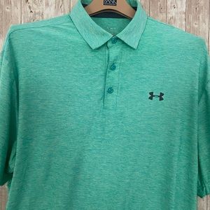 Under Armour - Green golf shirt - heat gear. XL